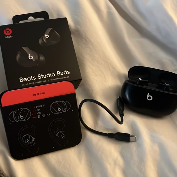 Beats studio buds black with box w accessories like new. Used a few times. - Picture 2 of 4